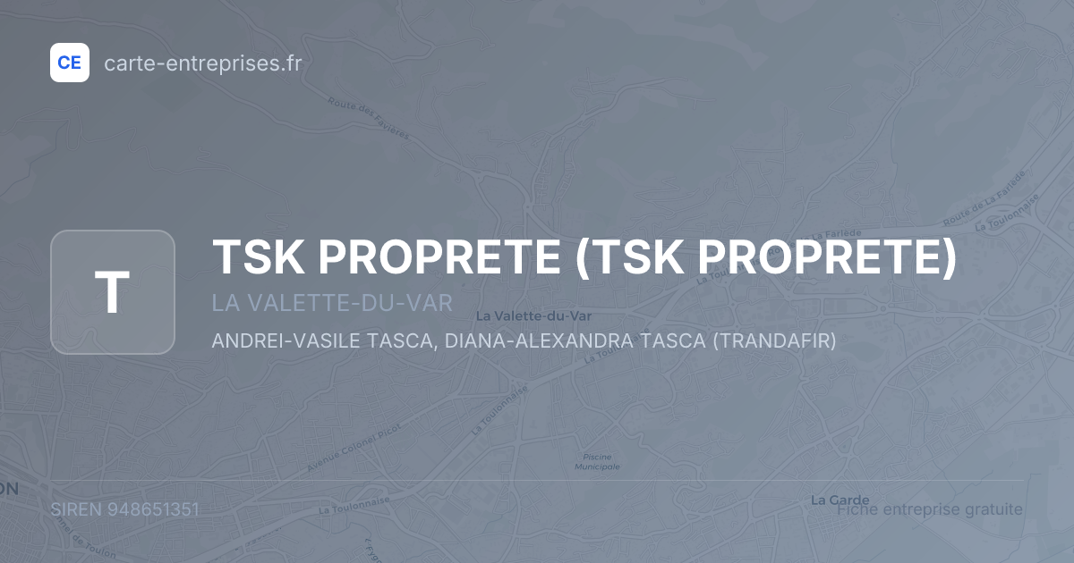 TSK PROPRETE — 948651351 — fiche entreprise