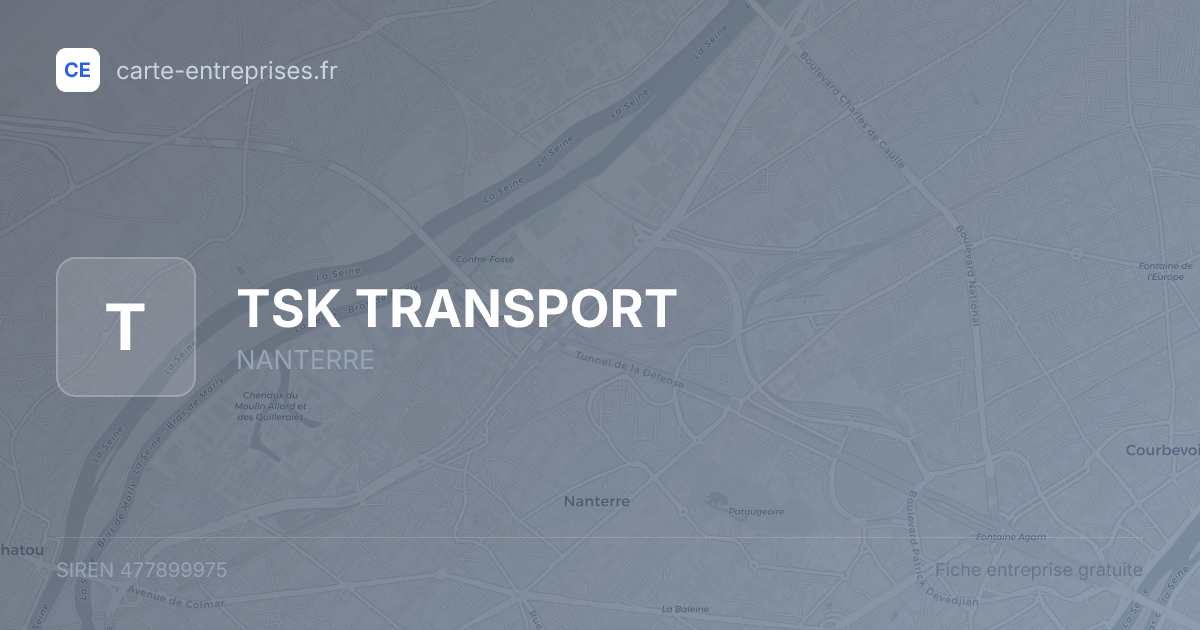 TSK TRANSPORT — 477899975 — fiche entreprise