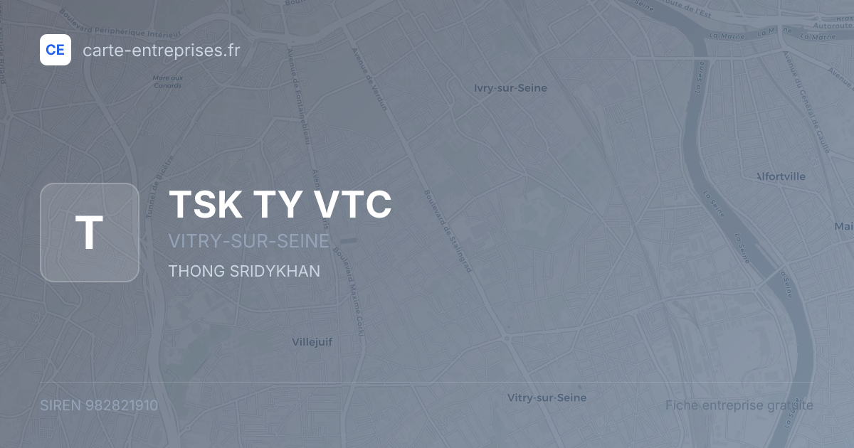 TSK TY VTC — 982821910 — fiche entreprise
