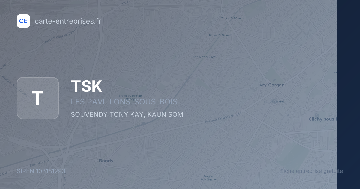 TSK — 103181293 — fiche entreprise