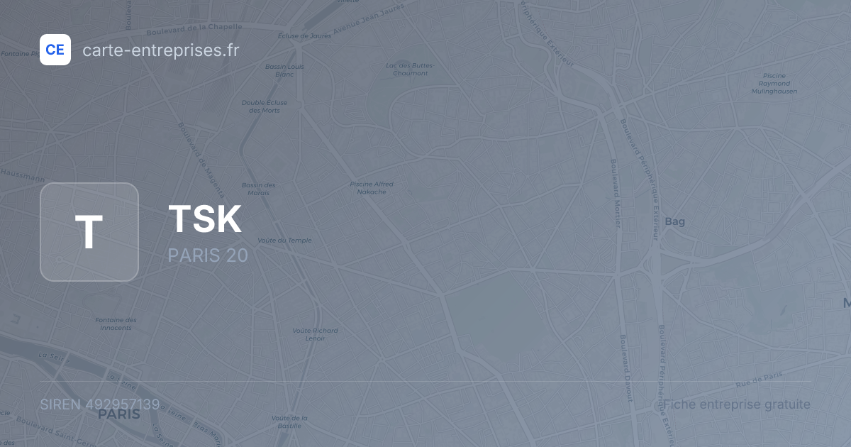TSK — 492957139 — fiche entreprise