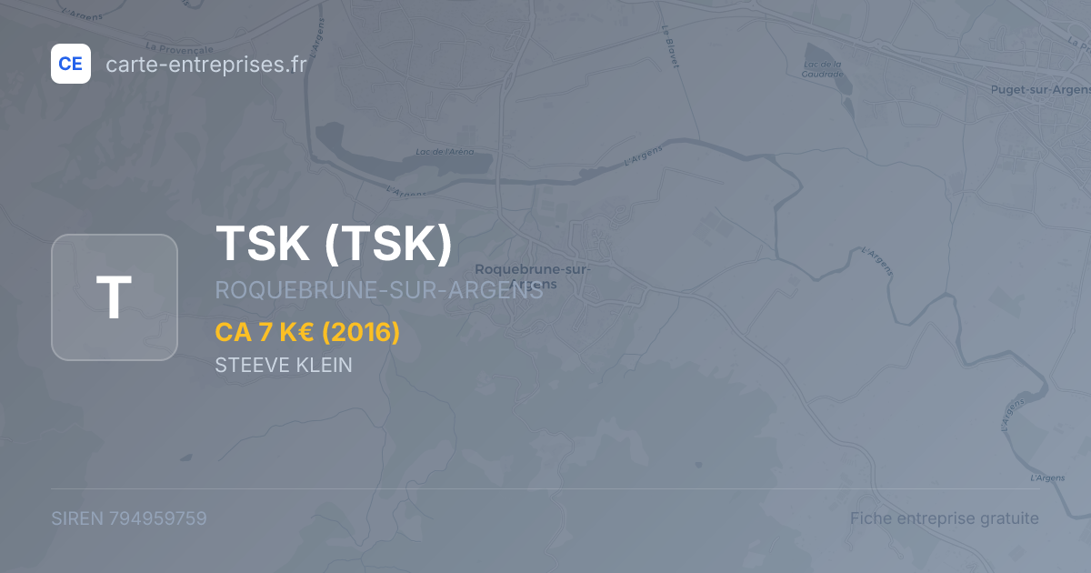 TSK — 794959759 — fiche entreprise