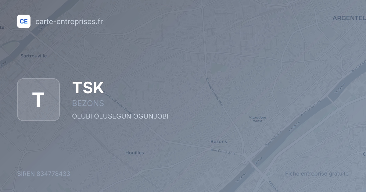 TSK — 834778433 — fiche entreprise