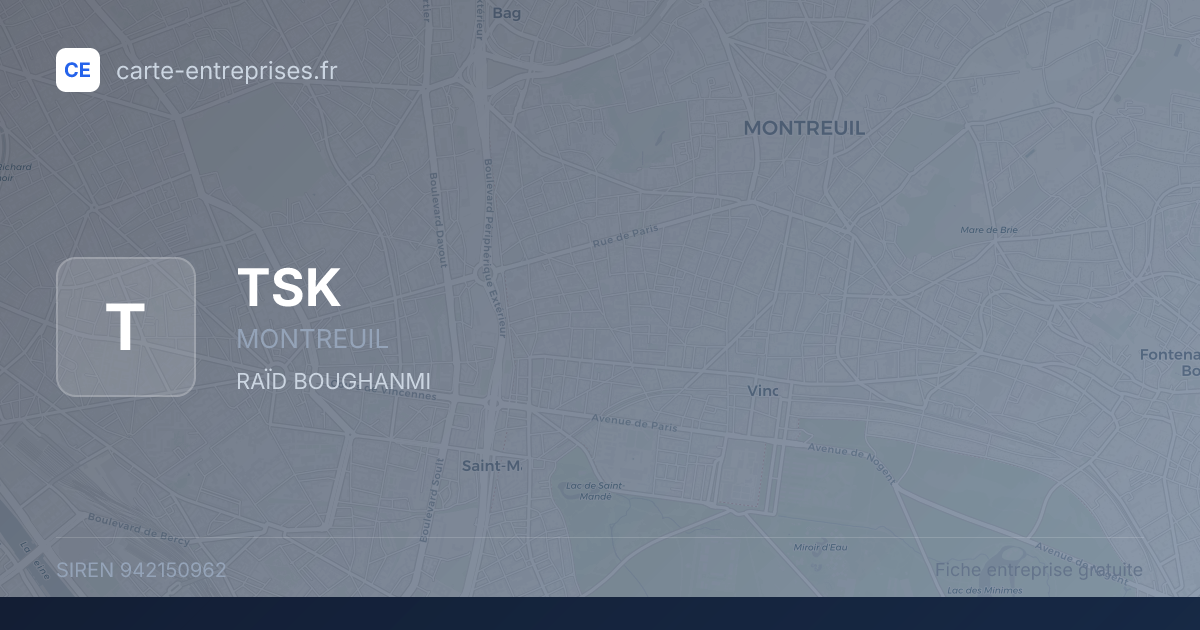 TSK — 942150962 — fiche entreprise