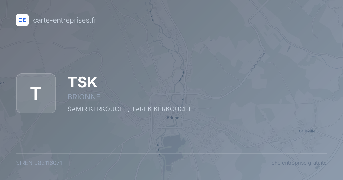 TSK — 982116071 — fiche entreprise