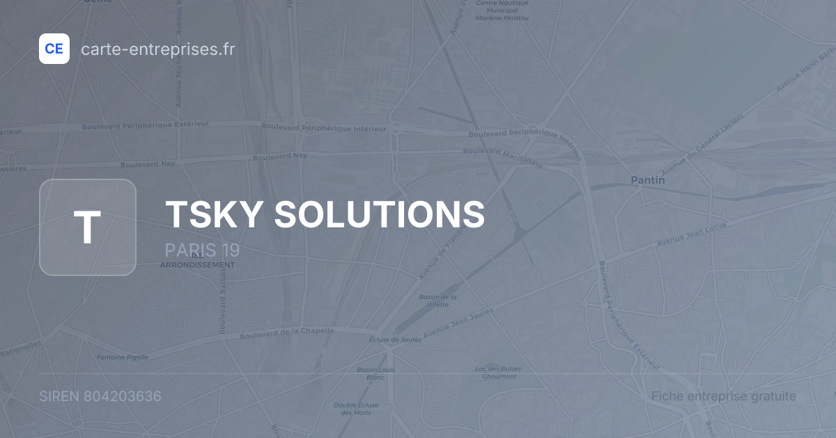 TSKY SOLUTIONS — 804203636 — fiche entreprise