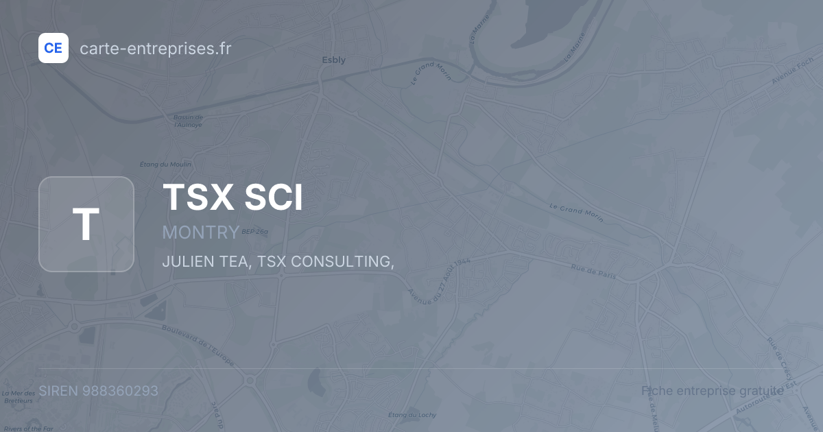 TSX SCI — 988360293 — fiche entreprise
