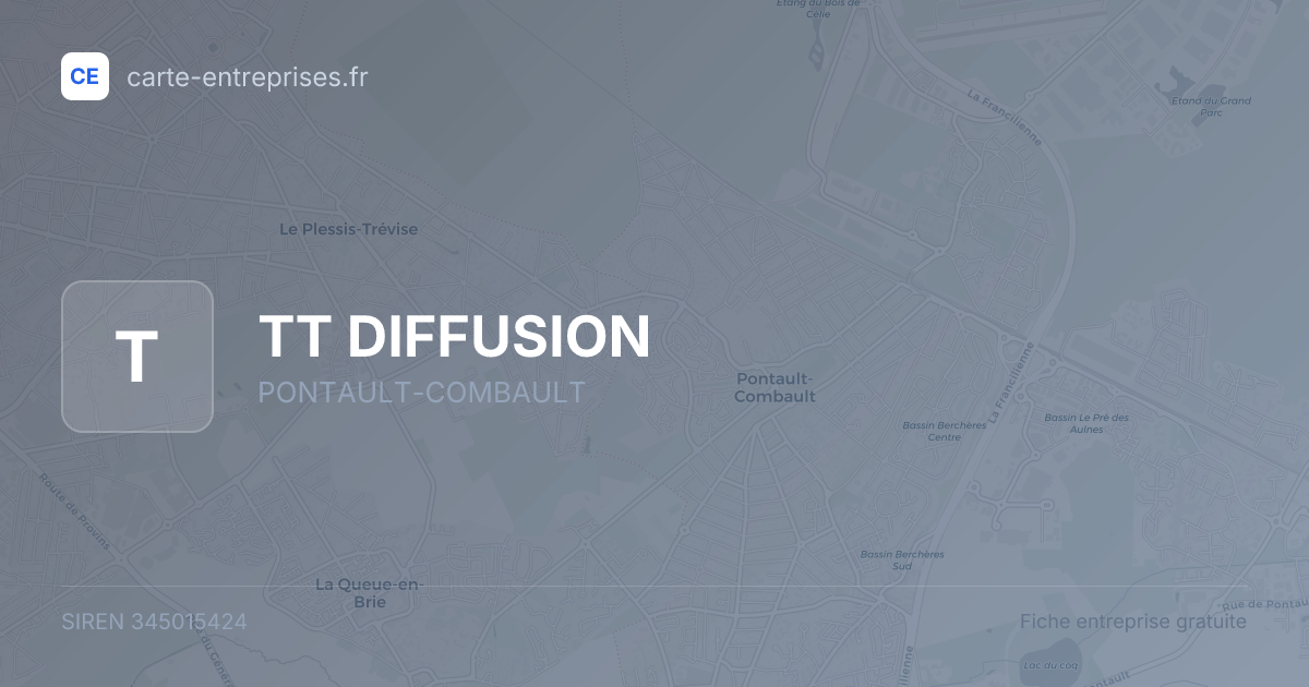 TT DIFFUSION — 345015424 — fiche entreprise