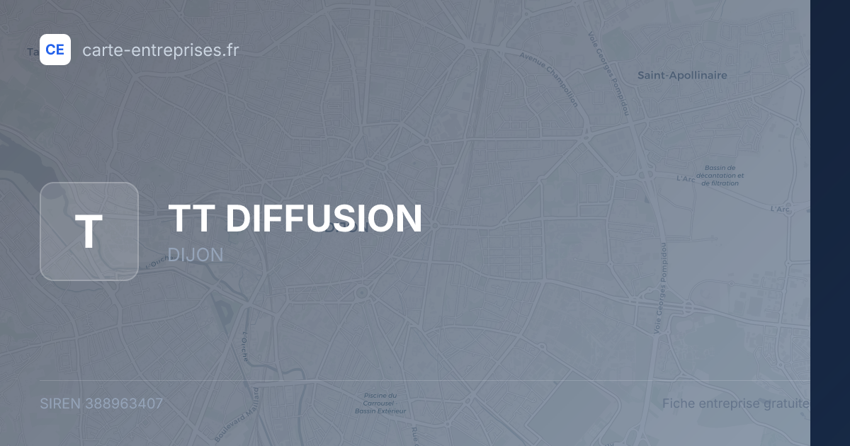 TT DIFFUSION — 388963407 — fiche entreprise
