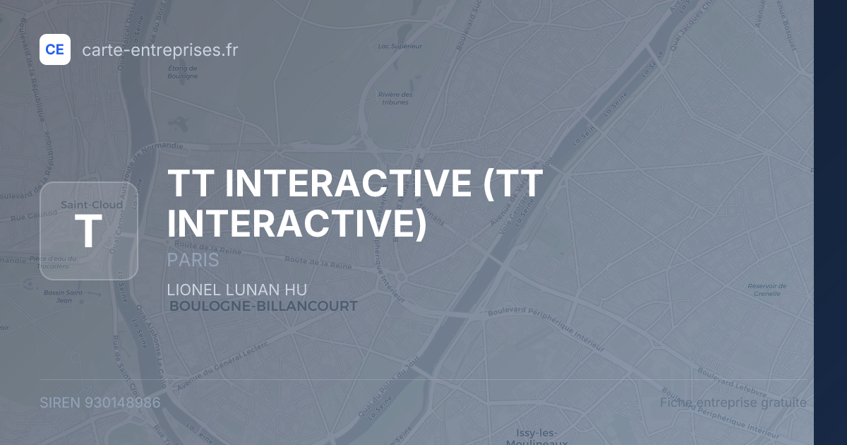 TT INTERACTIVE — 930148986 — fiche entreprise