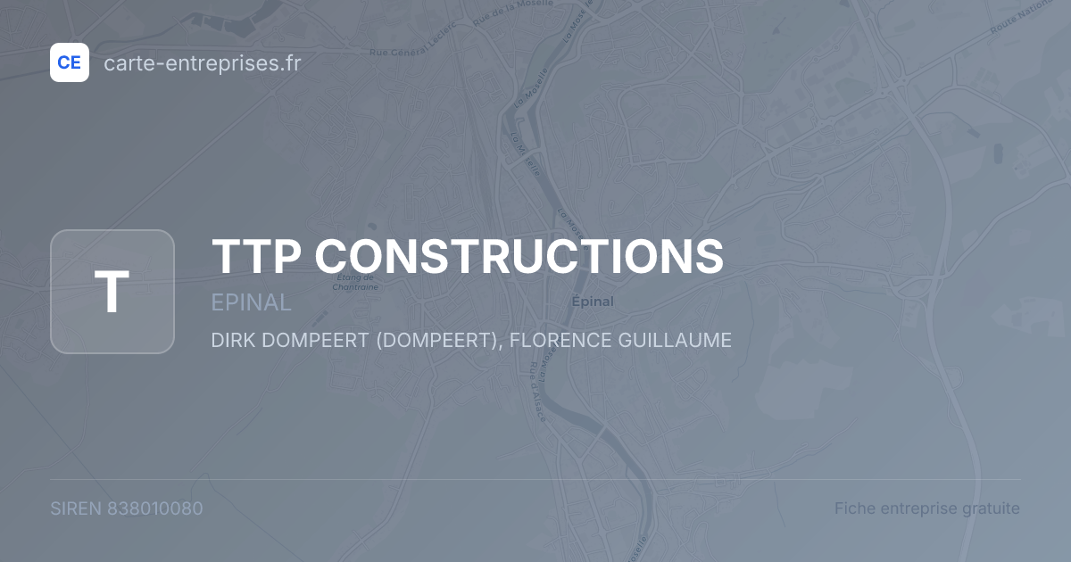 TTP CONSTRUCTIONS — 838010080 — fiche entreprise