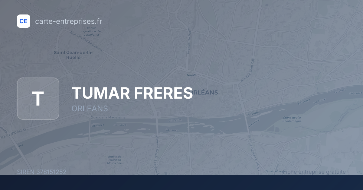 TUMAR FRERES — 378151252 — fiche entreprise