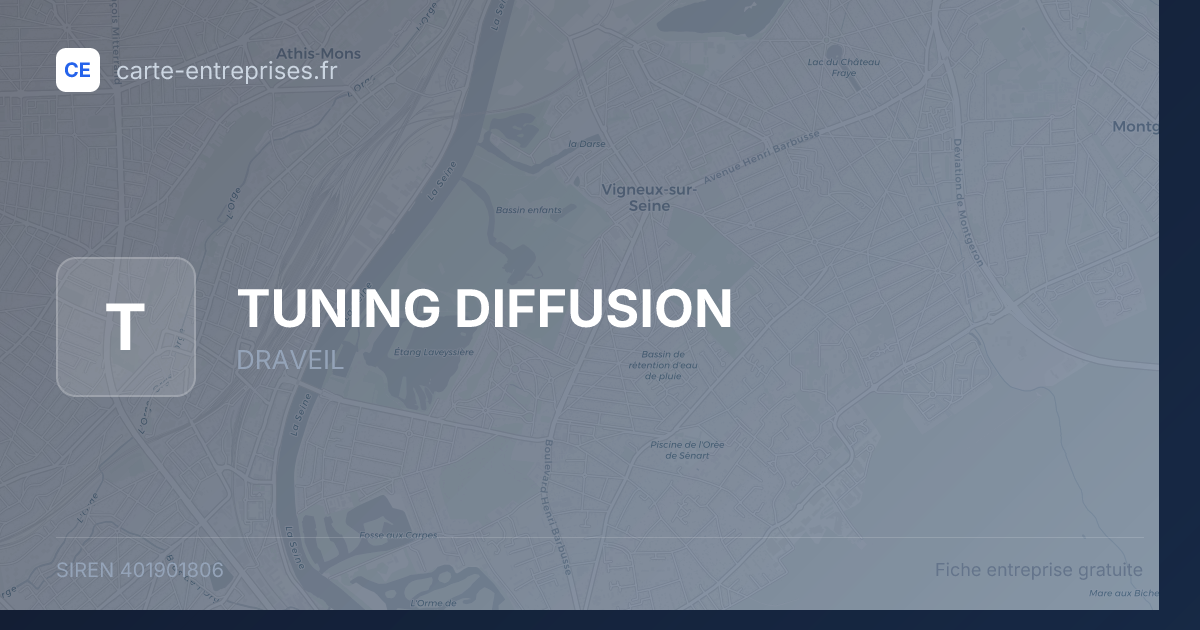 TUNING DIFFUSION — 401901806 — fiche entreprise