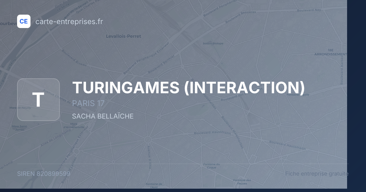 TURINGAMES (INTERACTION) — 820899599 — fiche entreprise