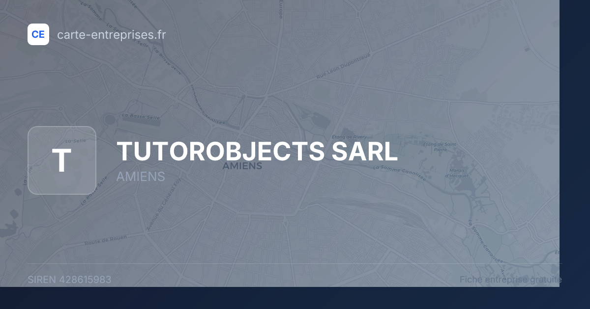 TUTOROBJECTS SARL — 428615983 — fiche entreprise