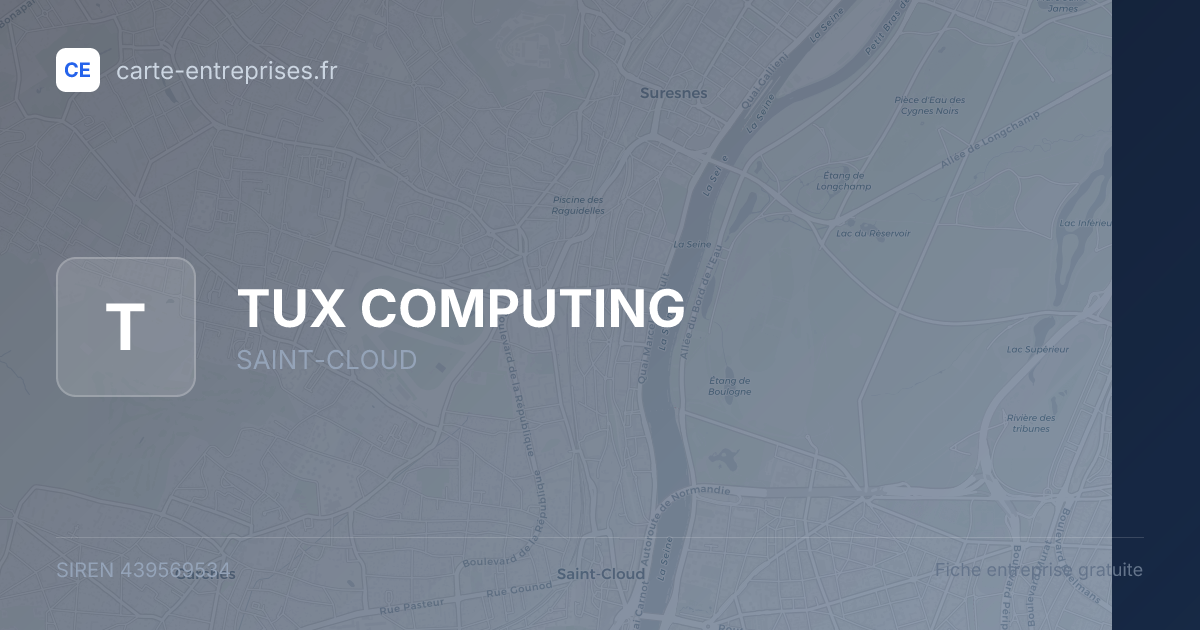 TUX COMPUTING — 439569534 — fiche entreprise