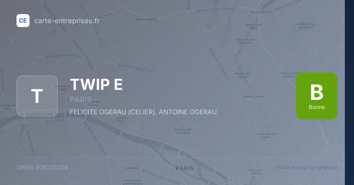 TWIP E — 908225329 — fiche entreprise