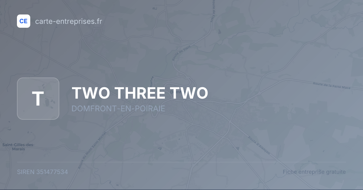 TWO THREE TWO — 351477534 — fiche entreprise