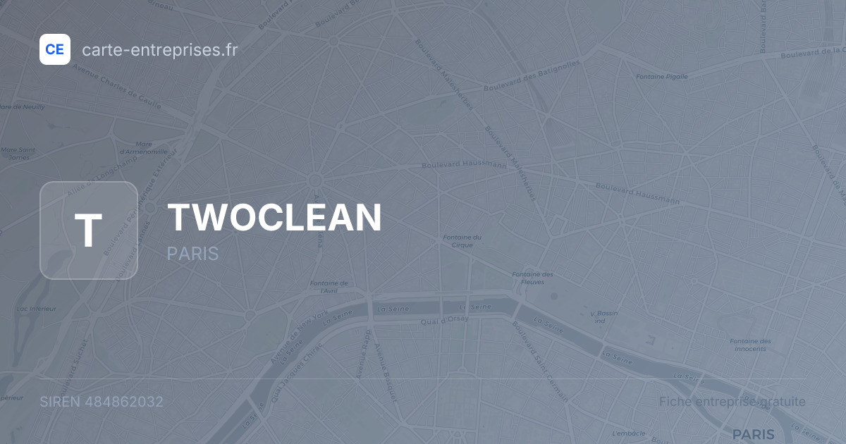 TWOCLEAN — 484862032 — fiche entreprise
