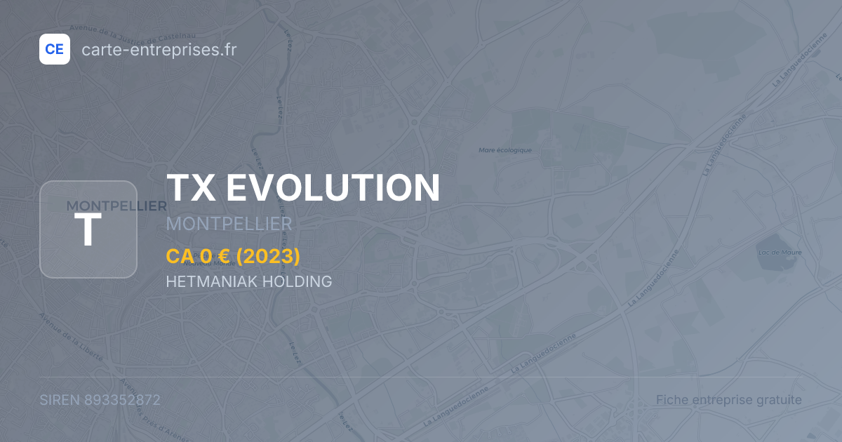 TX EVOLUTION — 893352872 — fiche entreprise