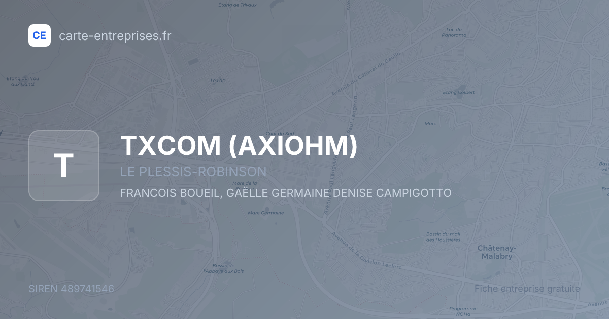 TXCOM (AXIOHM) — 489741546 — fiche entreprise