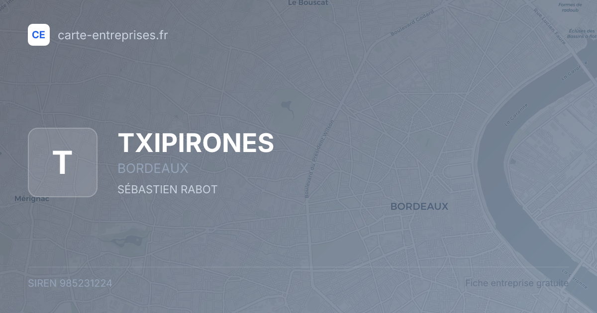 TXIPIRONES — 985231224 — fiche entreprise