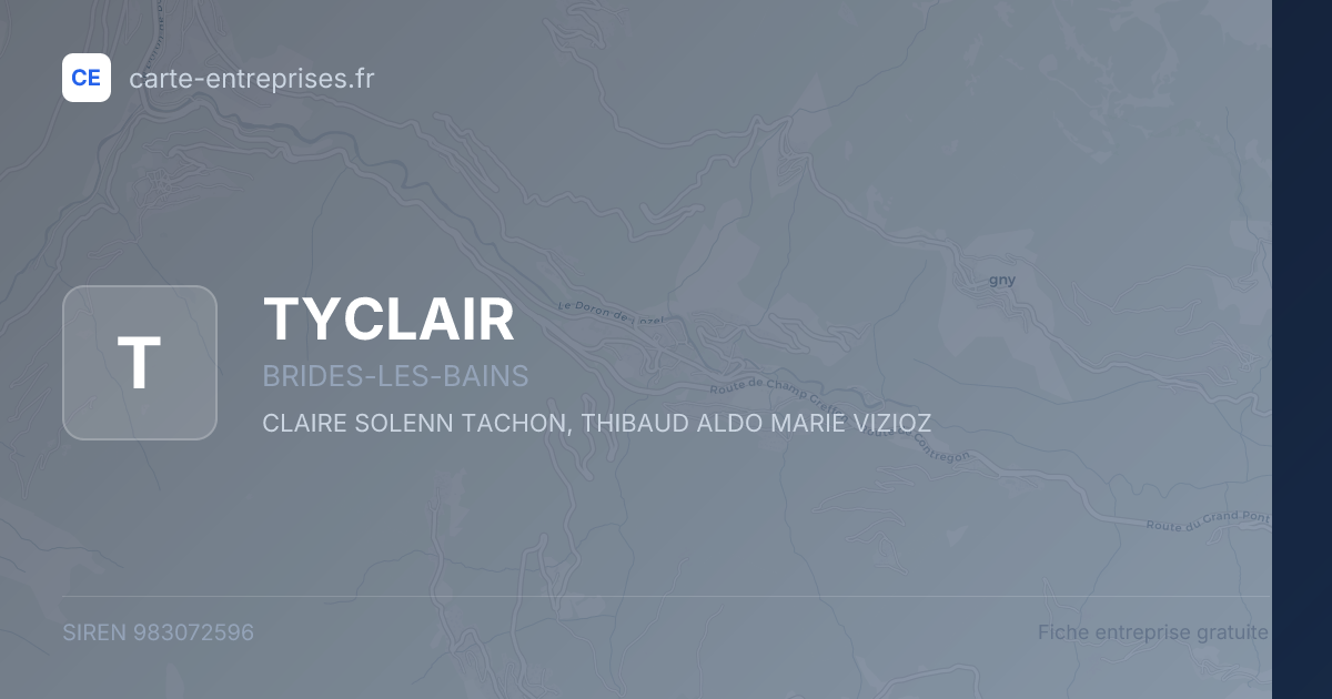 TYCLAIR — 983072596 — fiche entreprise