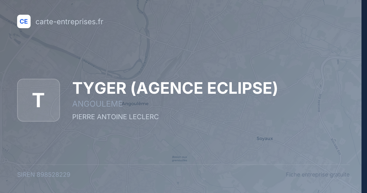 TYGER (AGENCE ECLIPSE) — 898528229 — fiche entreprise