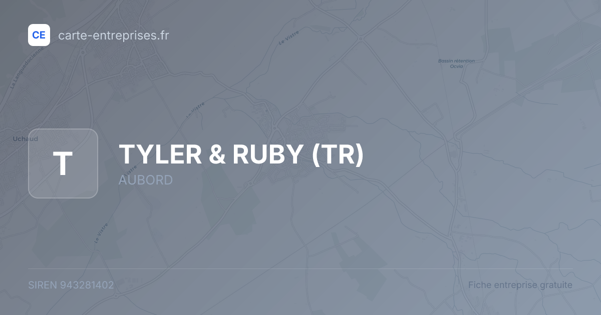 TYLER & RUBY (TR) — 943281402 — fiche entreprise