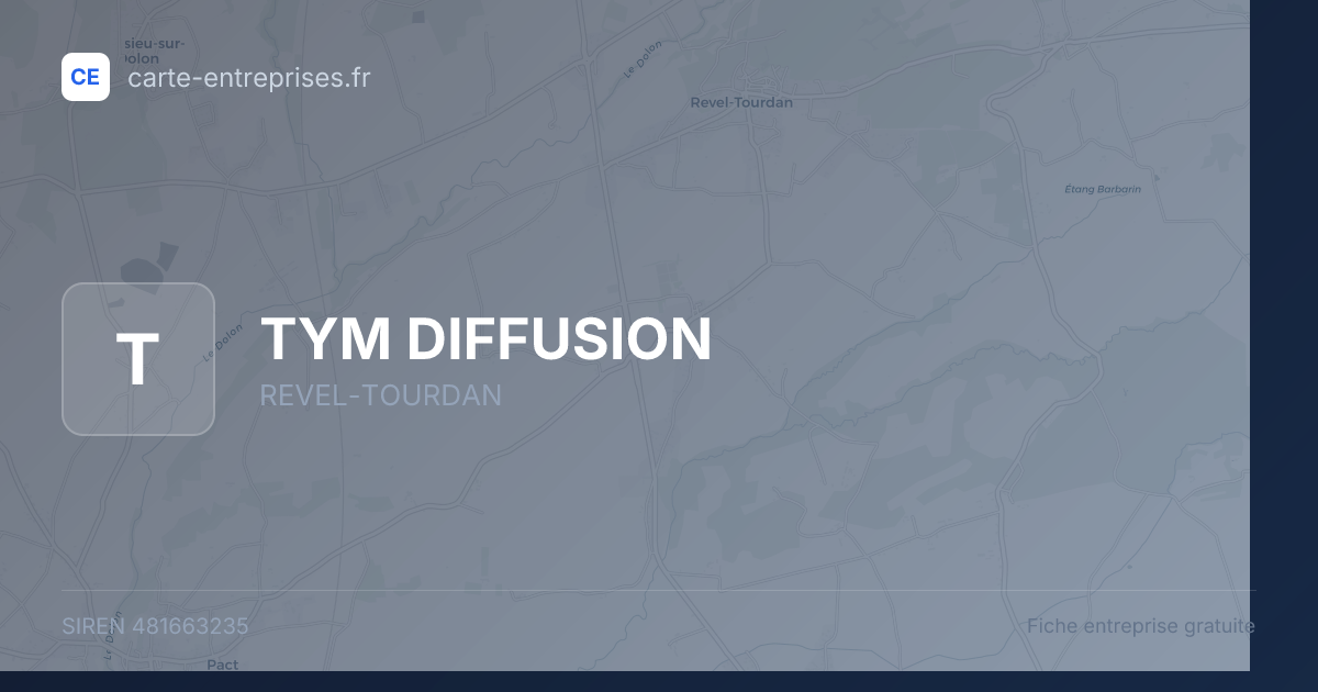TYM DIFFUSION — 481663235 — fiche entreprise