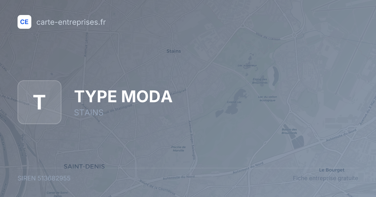 TYPE MODA — 513682955 — fiche entreprise