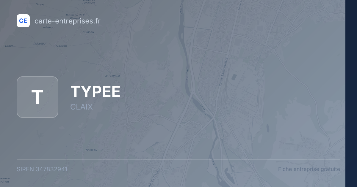 TYPEE — 347832941 — fiche entreprise