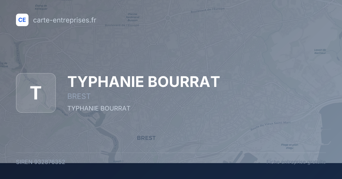 TYPHANIE BOURRAT — 932876352 — fiche entreprise