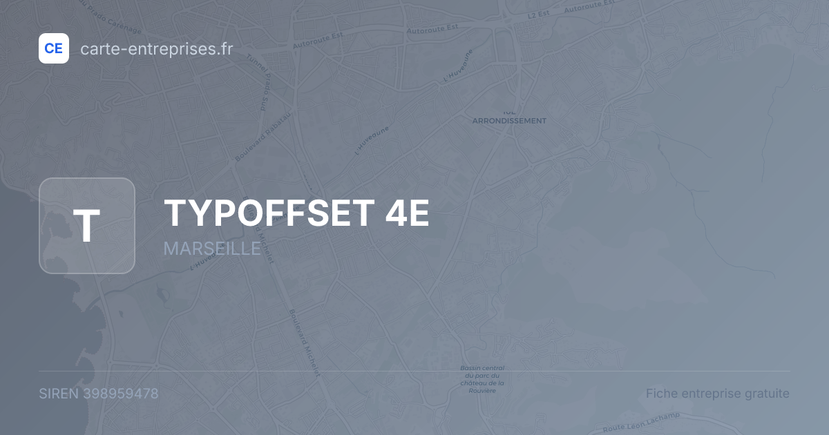 TYPOFFSET 4E — 398959478 — fiche entreprise