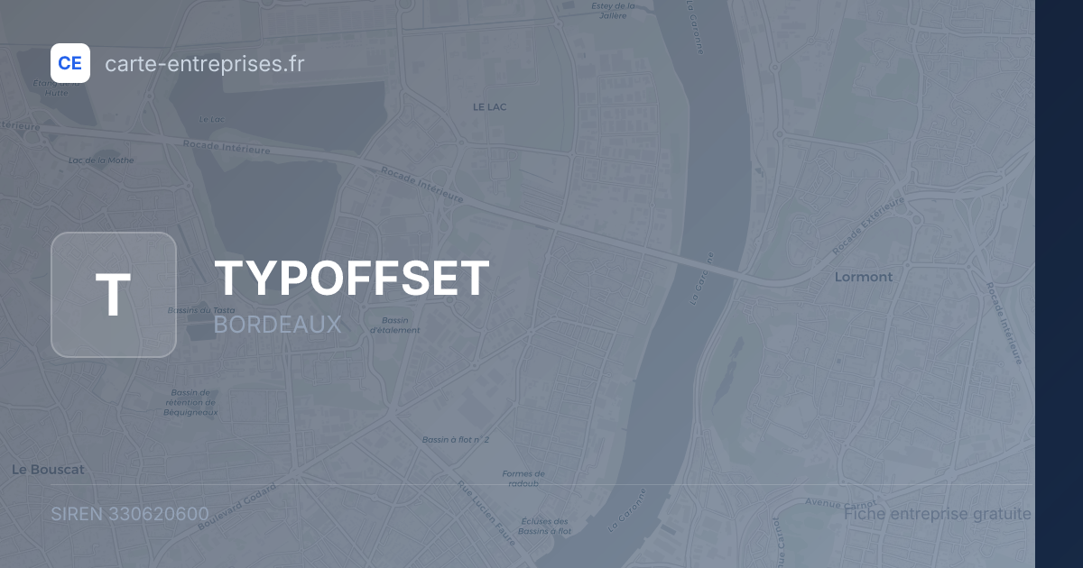 TYPOFFSET — 330620600 — fiche entreprise