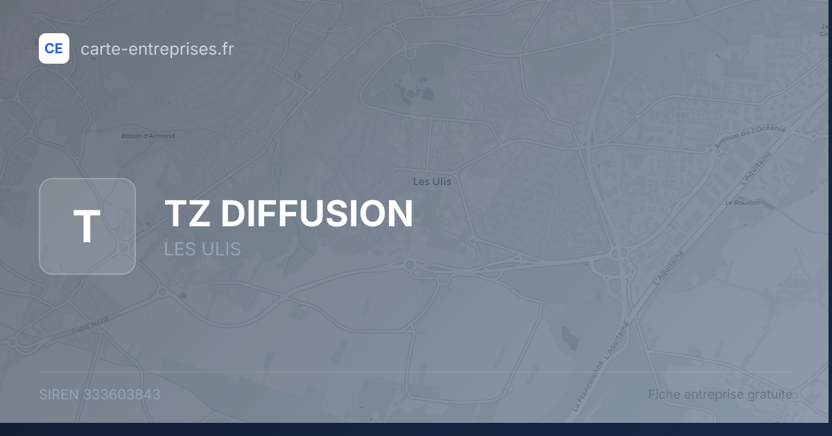 TZ DIFFUSION — 333603843 — fiche entreprise