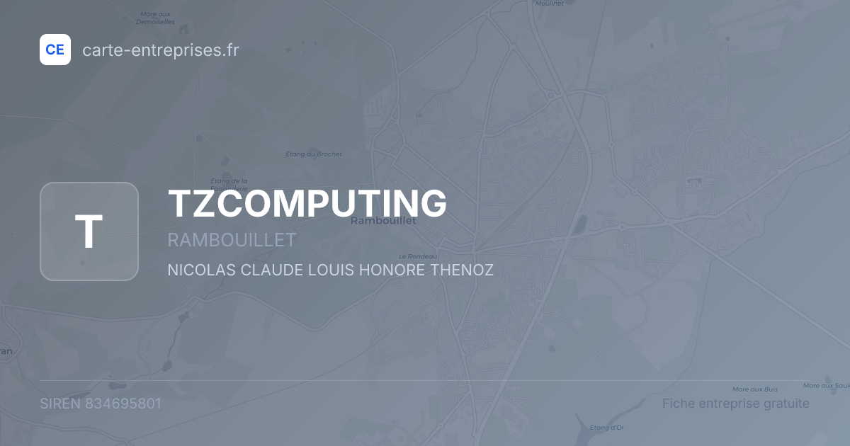 TZCOMPUTING — 834695801 — fiche entreprise