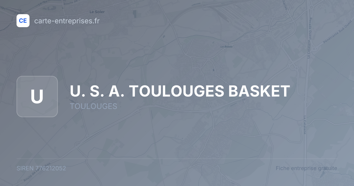 U. S. A. TOULOUGES BASKET — 776212052 — fiche entreprise