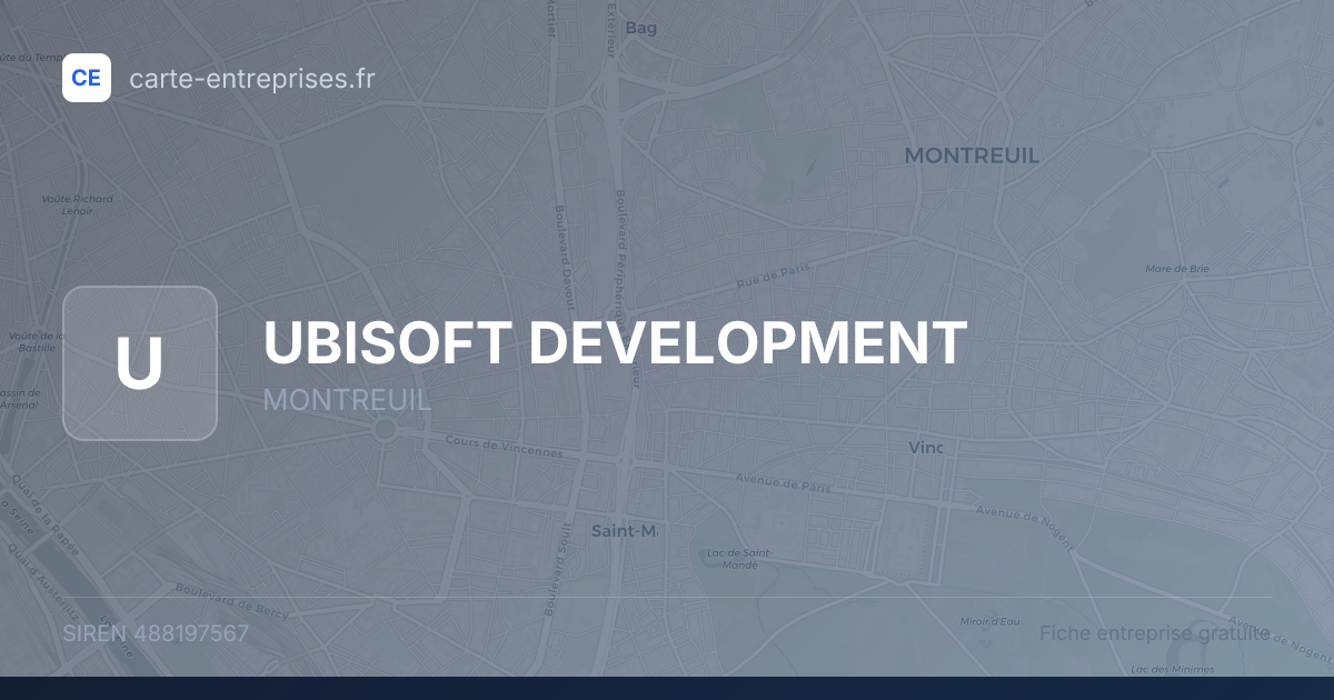 UBISOFT DEVELOPMENT — 488197567 — fiche entreprise