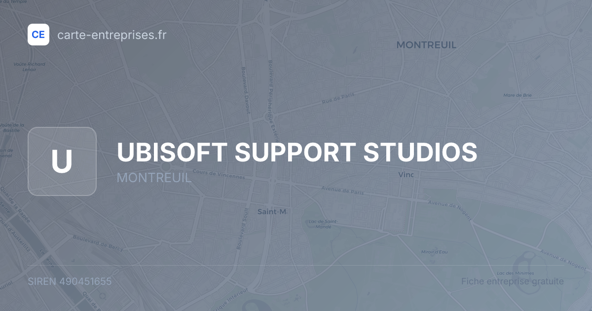 UBISOFT SUPPORT STUDIOS — 490451655 — fiche entreprise