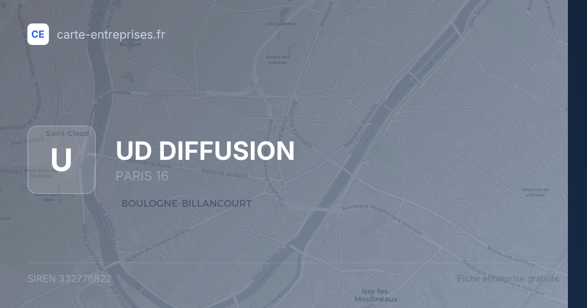UD DIFFUSION — 332776822 — fiche entreprise