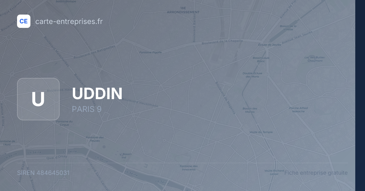 UDDIN — 484645031 — fiche entreprise