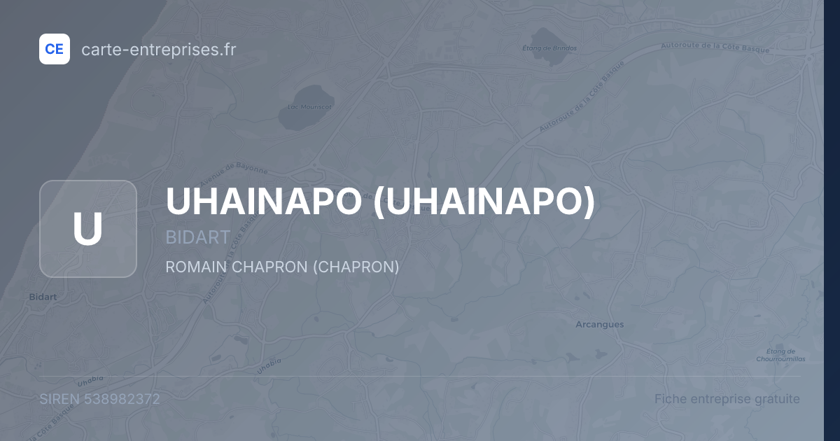 UHAINAPO — 538982372 — fiche entreprise