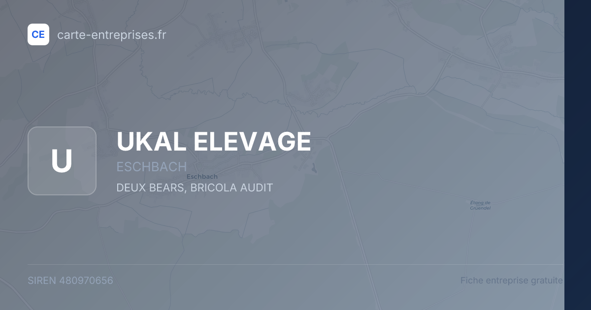 UKAL ELEVAGE — 480970656 — fiche entreprise