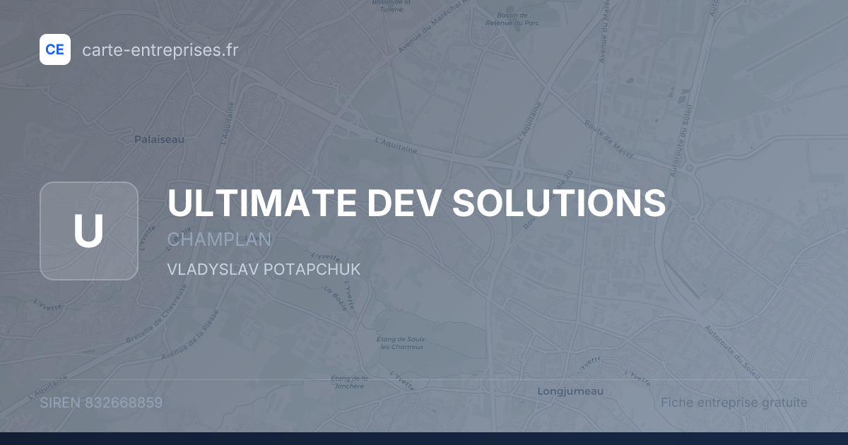ULTIMATE DEV SOLUTIONS — 832668859 — fiche entreprise