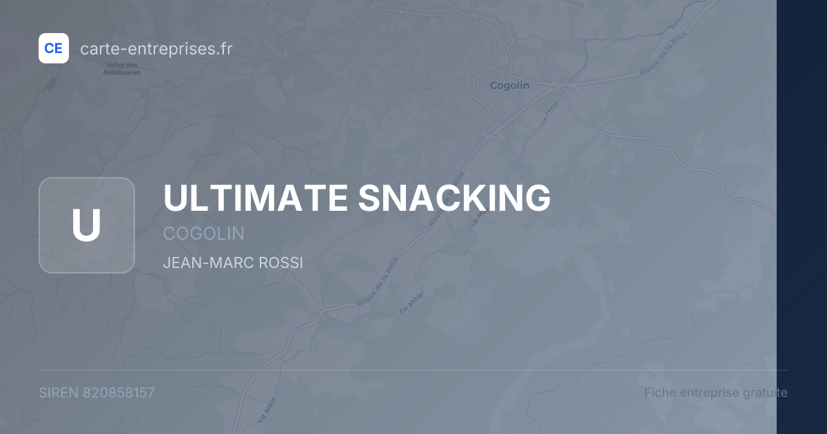 ULTIMATE SNACKING — 820858157 — fiche entreprise