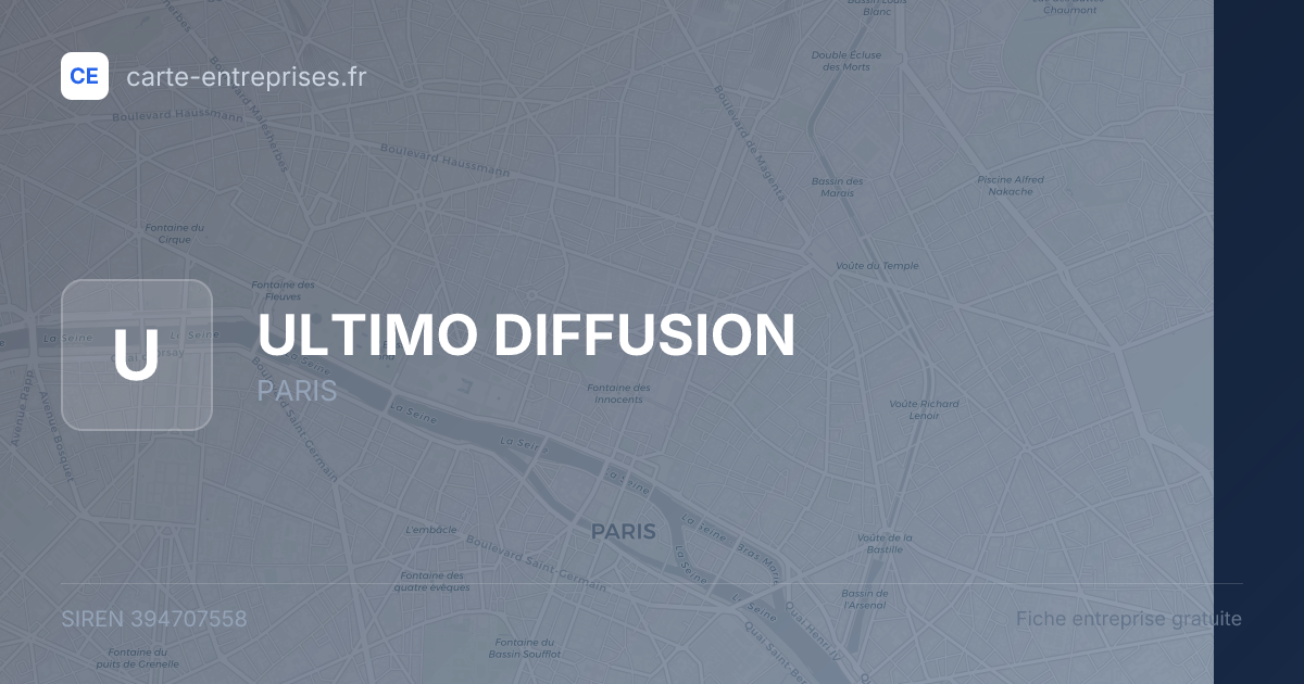ULTIMO DIFFUSION — 394707558 — fiche entreprise