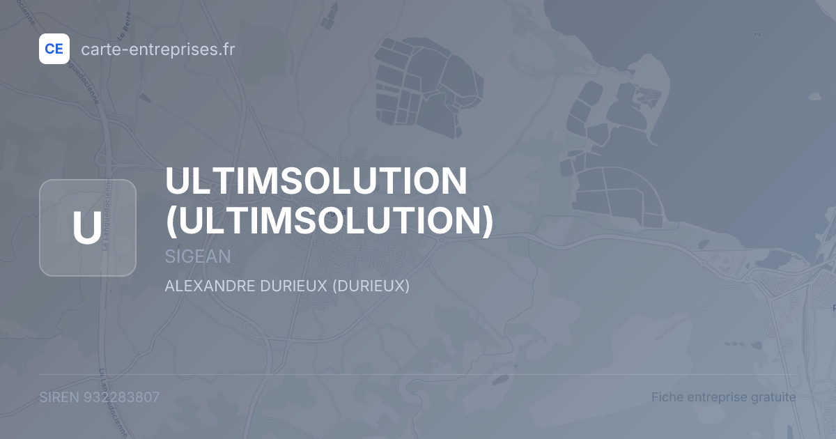 ULTIMSOLUTION — 932283807 — fiche entreprise