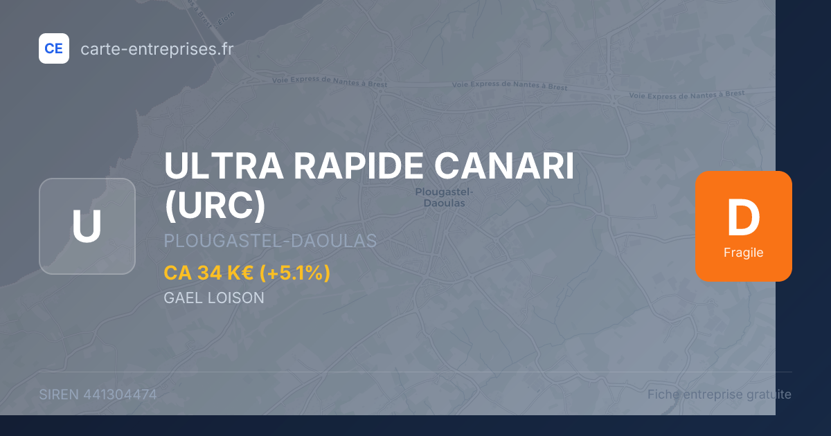 ULTRA RAPIDE CANARI (URC) — 441304474 — fiche entreprise