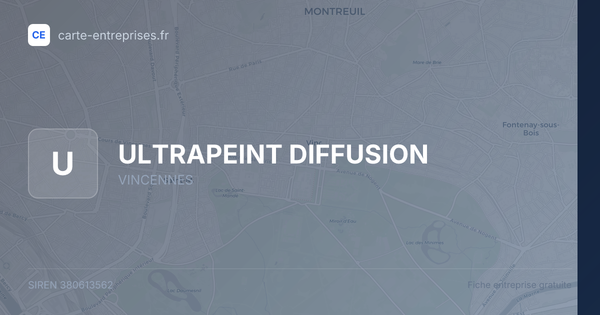 ULTRAPEINT DIFFUSION — 380613562 — fiche entreprise